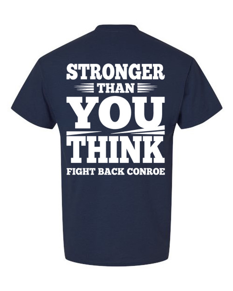 Short Sleeve T-Shirt - Stronger back design, Navy