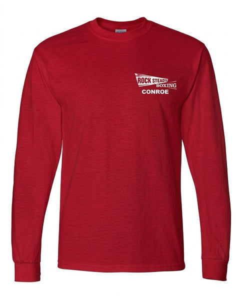 Long Sleeve T-Shirt - Classic Pocket Front - Red, front