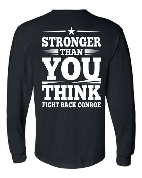 Long Sleeve T-Shirt - Stronger back design, Black