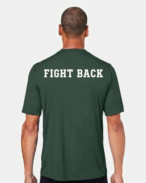 Performance T-Shirt - Fight Back back design, Deep Forest