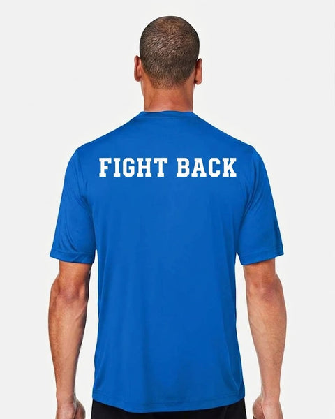 Performance T-Shirt - Fight Back back design, Deep Royal
