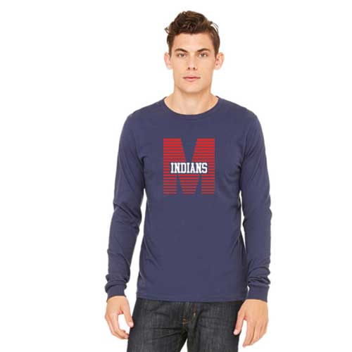 Adult Navy Striped Manhattan Long Sleeve