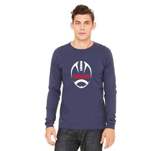 Adult Vertical Football Indians Long Sleeve