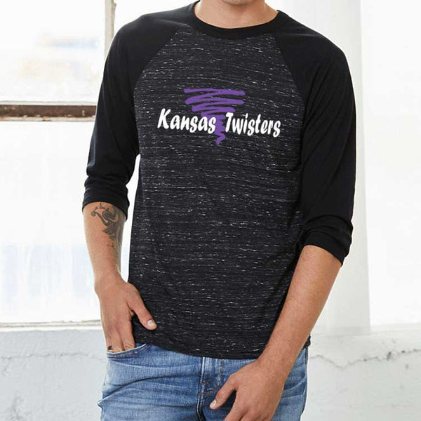 Kansas Twisters Logo Raglan