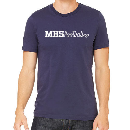 Adult MHS Football Heart Tee