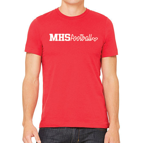 Adult MHS Football Heart Tee