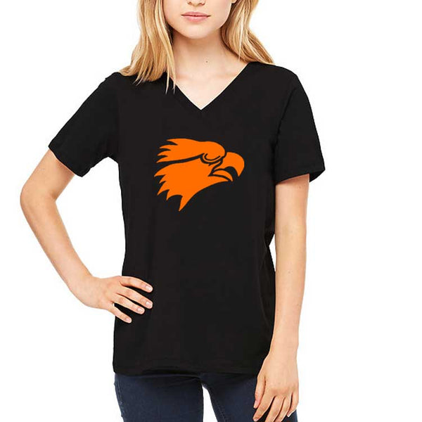 Ladies Colby Eagle Head Logo Relaxed V-Neck Tee