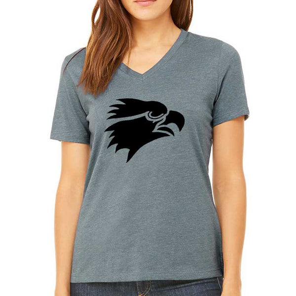 Ladies Colby Eagle Head Logo Relaxed V-Neck Tee