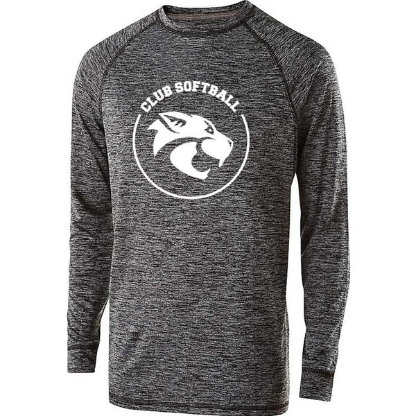 Adult Cats Softball Logo Electrify Long Sleeve