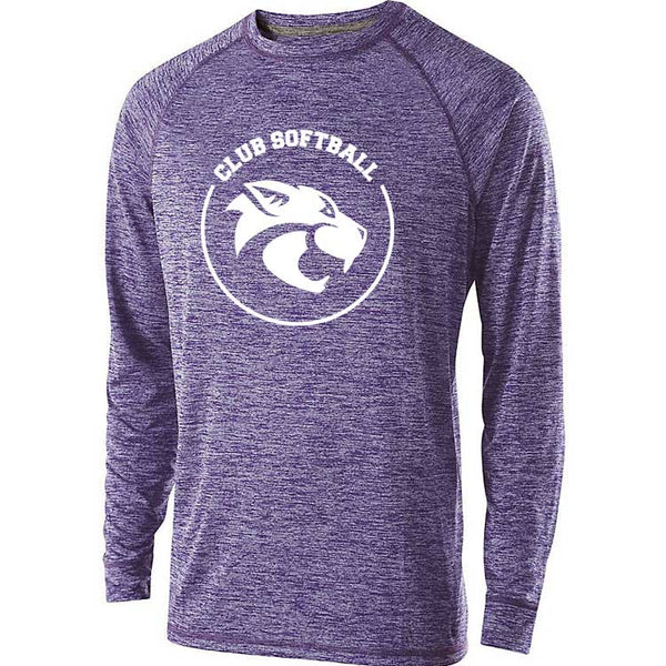 Adult Cats Softball Logo Electrify Long Sleeve