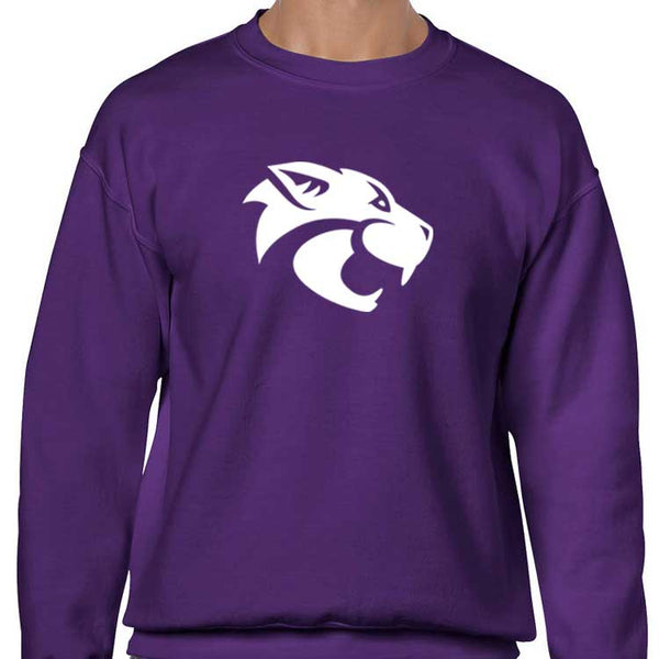 Adult Cat Head Crewneck Sweatshirt
