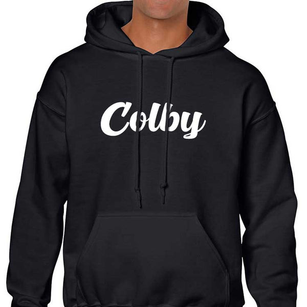 Adult Black Colby Script Hoodie