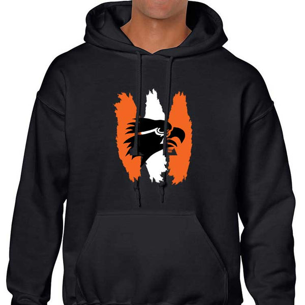 Adult Black Colby Eagles Stripes Hoodie