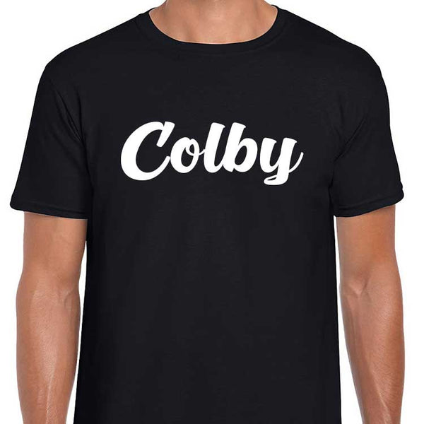 Adult Black Colby Script T-Shirt