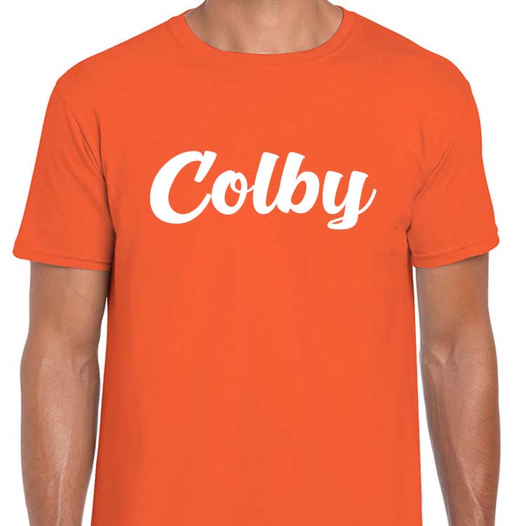 Adult Orange Colby Script T-Shirt