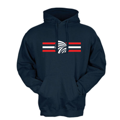 Adult Navy Manhattan Striped Indian Hoodie