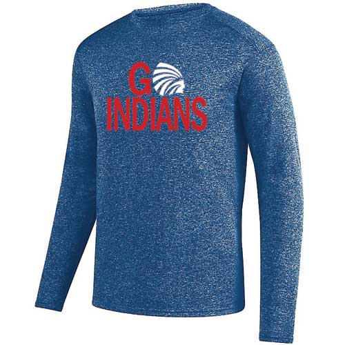 Adult Navy Go Indians Kinergy Training Dri-Fit Long Sleeve