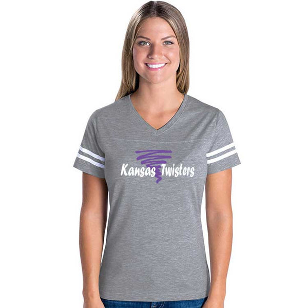 Kansas Twisters Ladies Fine Jersey Logo Tee