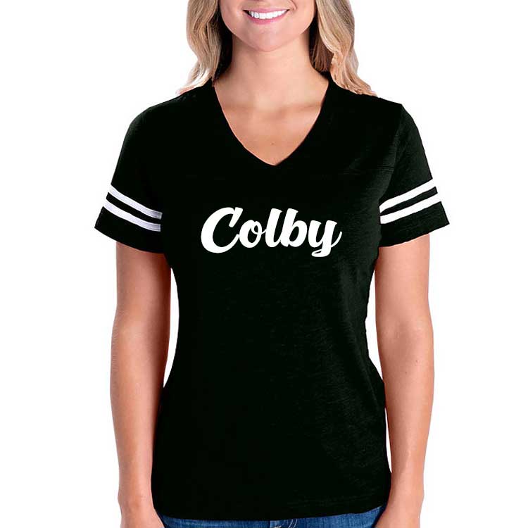 Ladies Colby Script Fine Jersey Tee