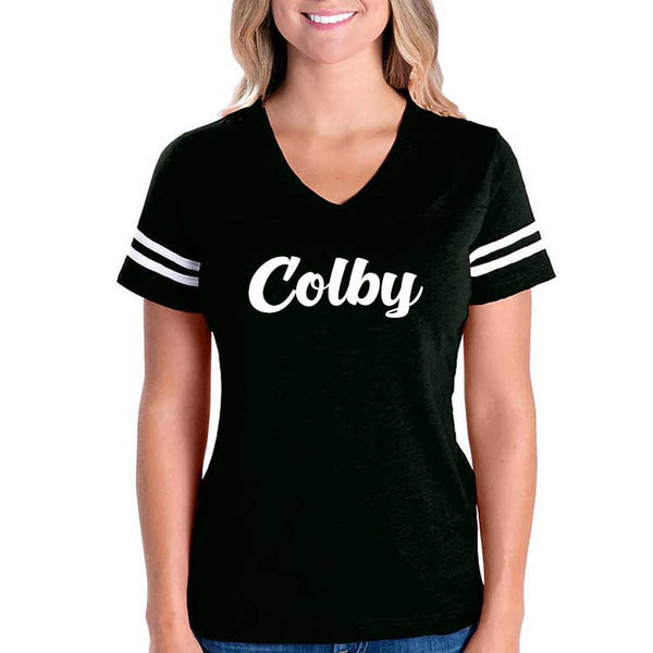 Ladies Colby Script Fine Jersey Tee