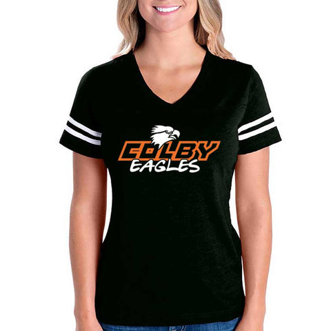 Ladies Colby Eagles Text Fine Jersey Tee