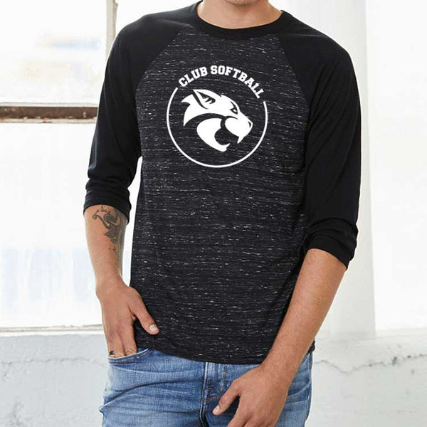 Adult Cats Softball Logo Raglan