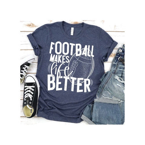 Adult Navy Football Makes Life Better Tee