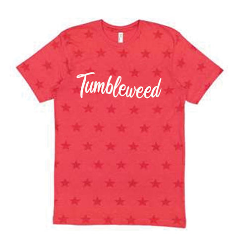 Adult Tumbleweed Script Stars Tee