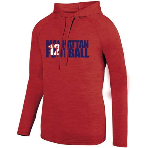 Adult Manhattan Football Number Lightweight Shadow Tonal Hoodie