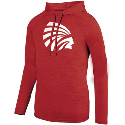 Adult Manhattan Indian Logo Lightweight Shadow Tonal Hoodie