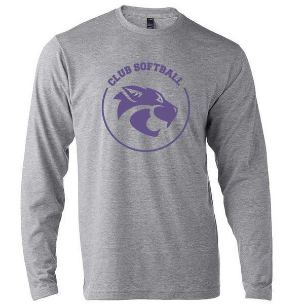 Adult Cats Softball Logo Long Sleeve