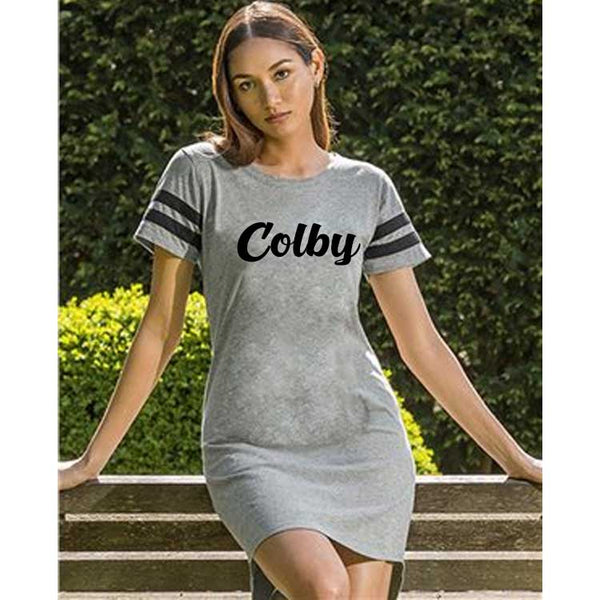 Ladies Colby Script Varsity T-Shirt Dress